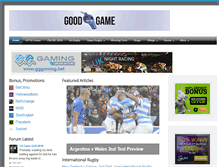 Tablet Screenshot of goodforthegame.co.za
